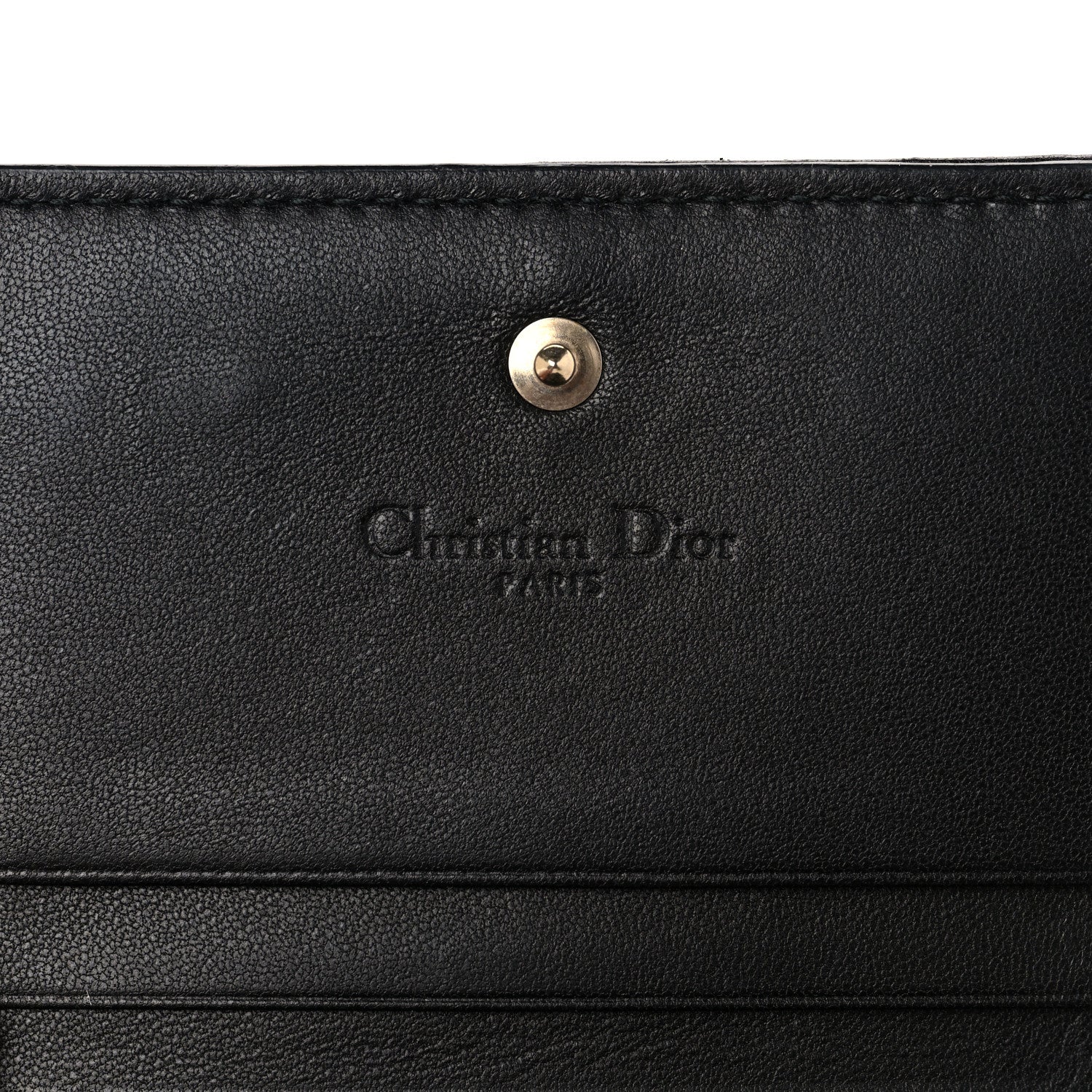 Christian Dior Lambskin Cannage Mini Lady Dior Wallet Black 6 of 9