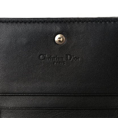 Christian Dior Lambskin Cannage Mini Lady Dior Wallet Black 6 of 9