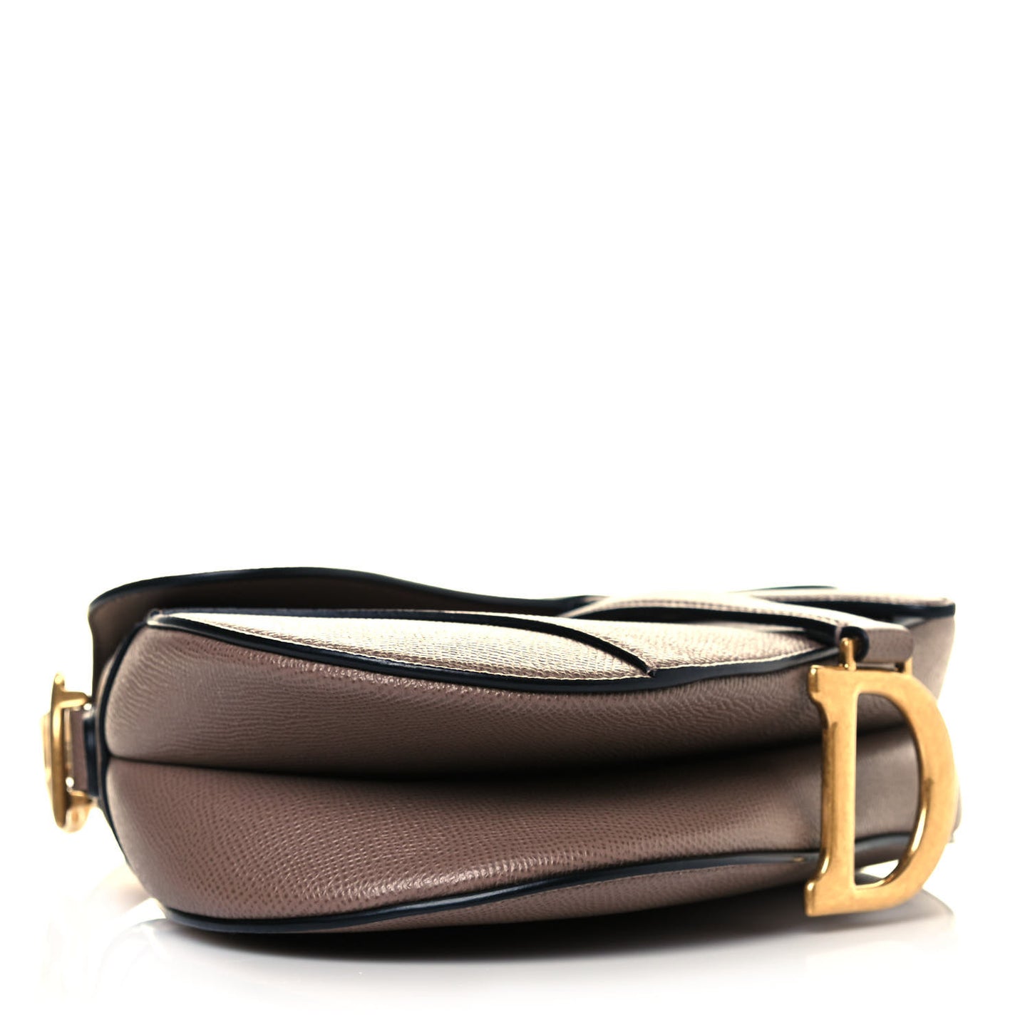 Grained Calfskin Saddle Bag Warm Taupe