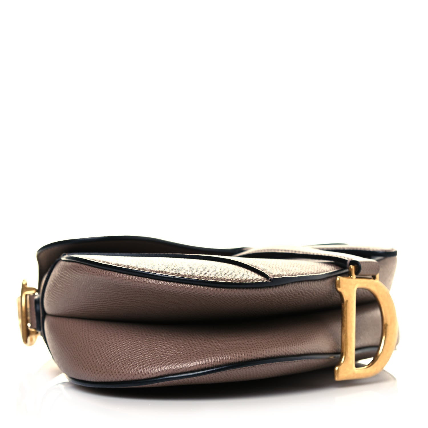 Christian Dior Grained Calfskin Saddle Bag Warm Taupe 4 of 9