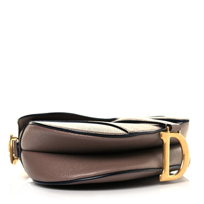 Christian Dior Grained Calfskin Saddle Bag Warm Taupe 4 of 9
