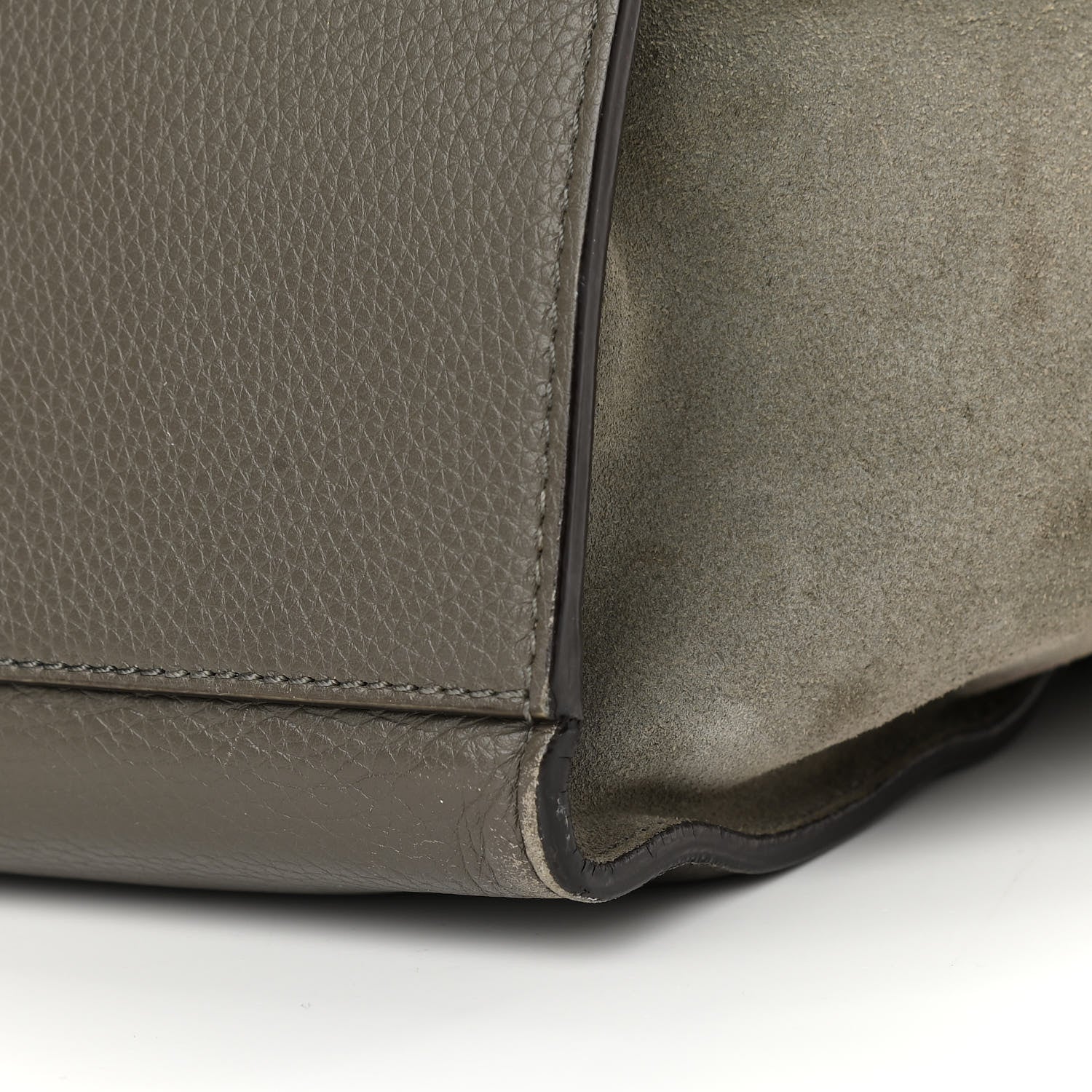 Celine Calfskin Suede Large Trapeze Grey 10 of 18