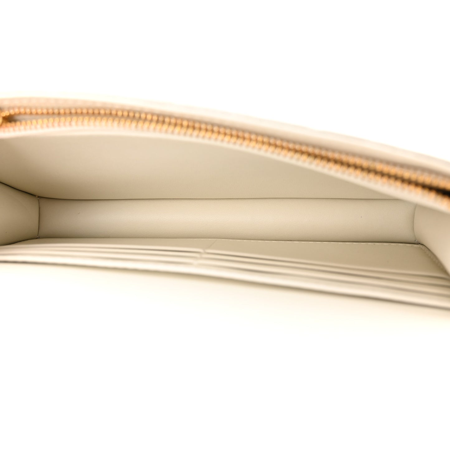 Supple Calfskin Caro Pouch with Chain Latte
