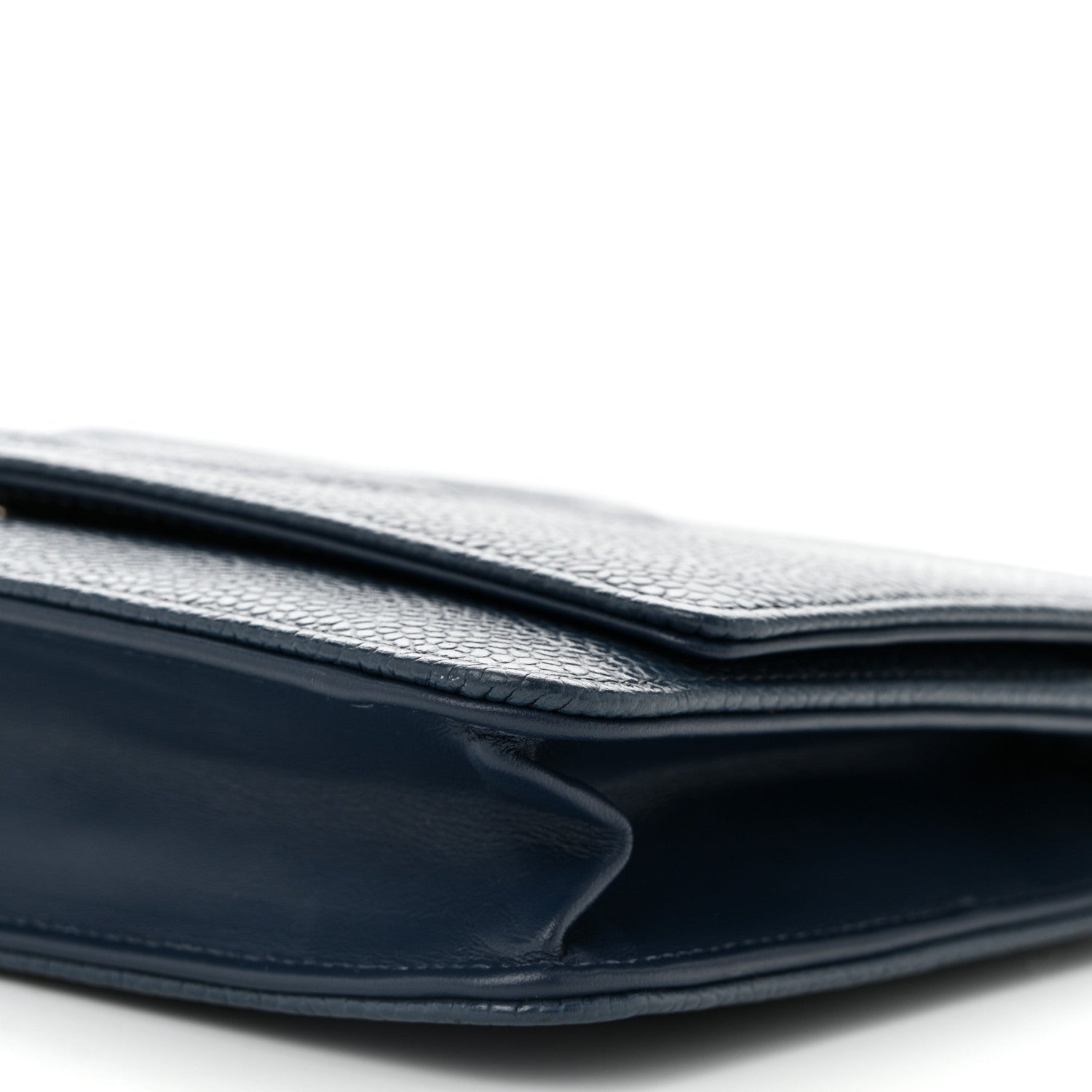 Chanel Caviar Timeless CC Wallet on Chain WOC Blue 11 of 11