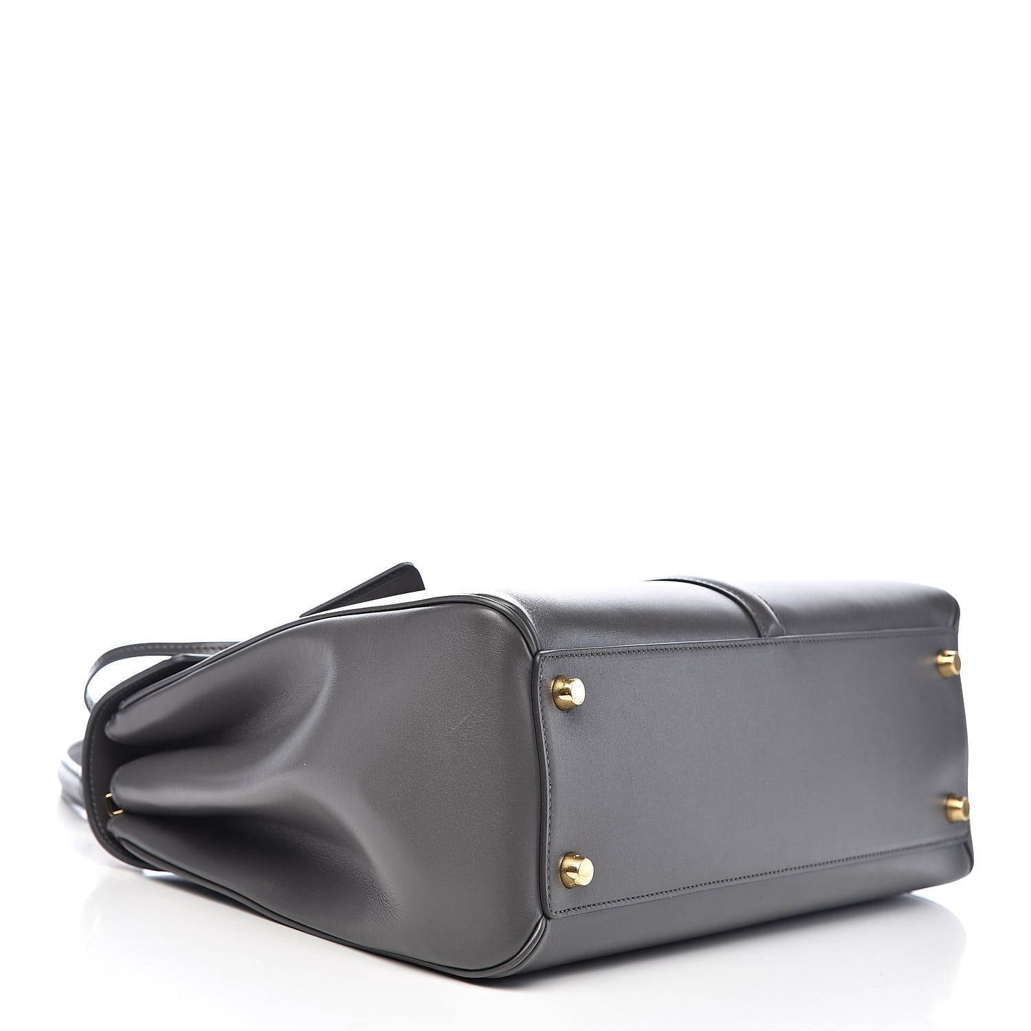 Celine Satinated Calfskin Medium 16 Top Handle Bag Grey 4 of 11