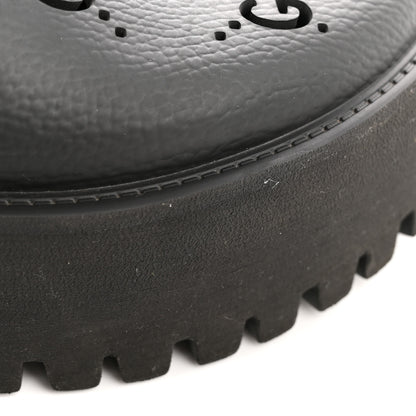 Gucci Rubber GG Monogram Perforated Elea Platform 55mm Lug Sole Sandals 36 Black 11 of 13