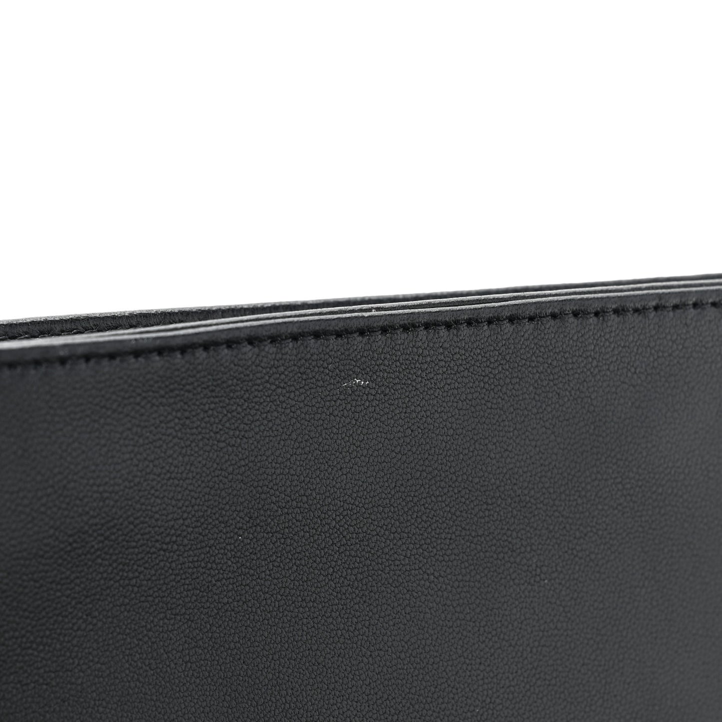 Lambskin Strass Crystal Peace Sign Emoji Fold Over Clutch Black