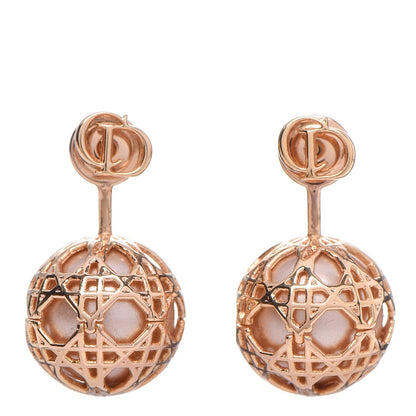 Christian Dior Pearl Secret Cannage Mise En Dior Tribales Earrings Rose Gold 1 of 3
