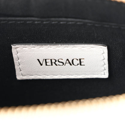 Versace Nappa Quilted La Medusa Half Moon Crossbody White 5 of 9