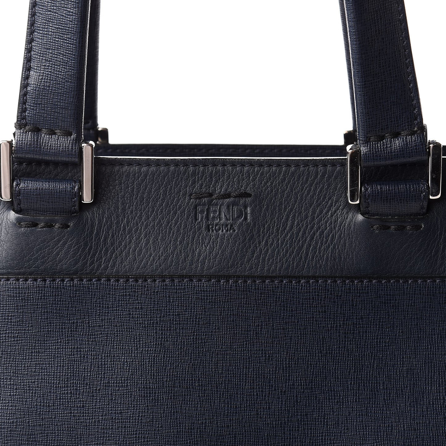 Vitello Elite Flamingo Shopping Tote Bag Blue Notte