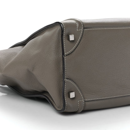 Celine Drummed Calfskin Mini Luggage Souris 7 of 8