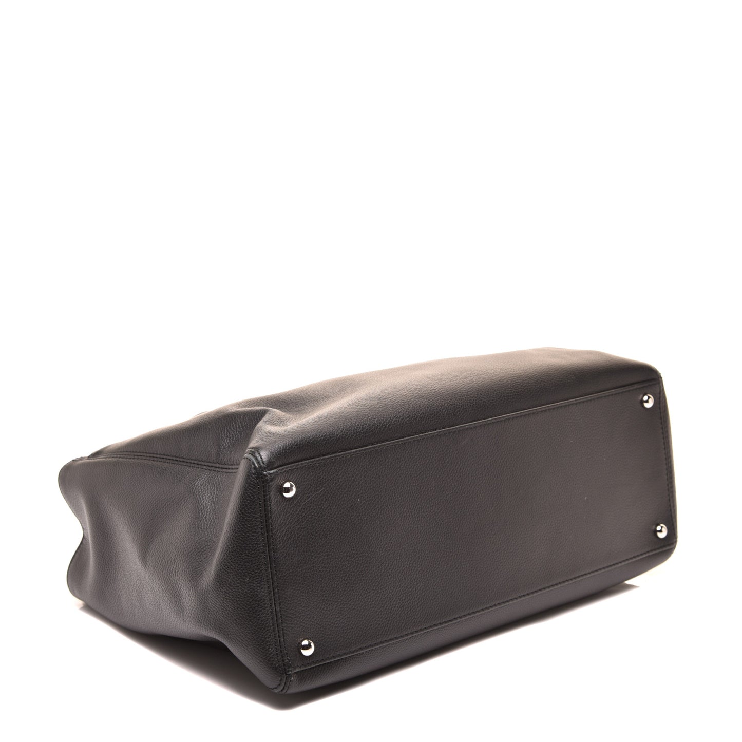 Calfskin Cerf Executive Shopper Tote Black