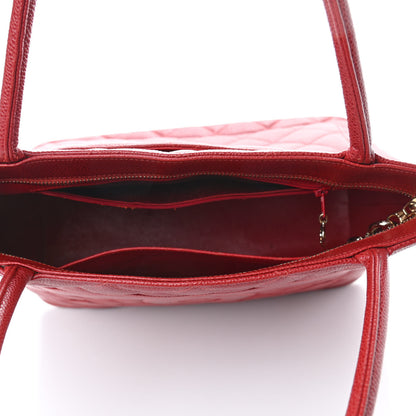 Chanel Caviar Quilted Medallion Tote Red 4 of 4