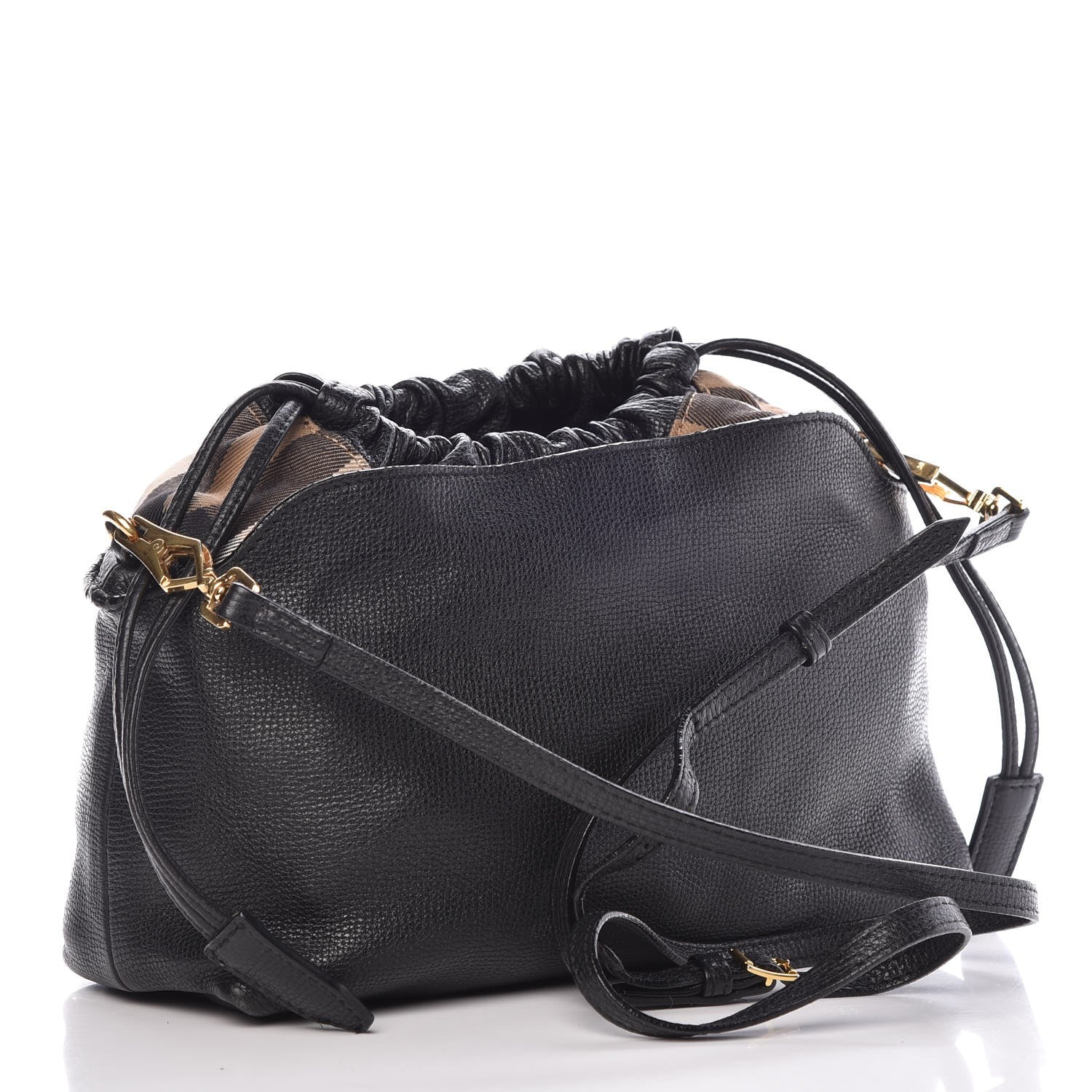 Burberry Calfskin House Check Little Crush Black 3 of 12