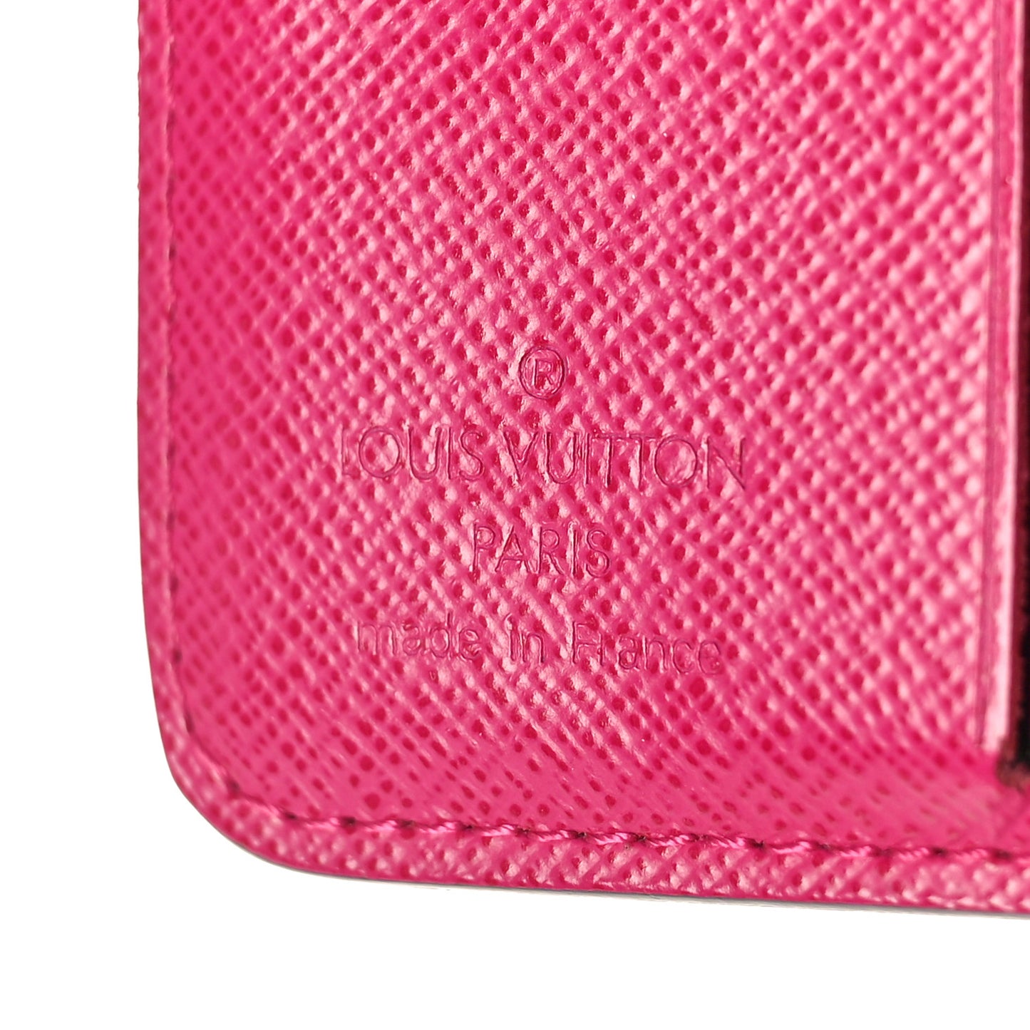 Monogram Perforated Compact Zipped Wallet Fuchsia