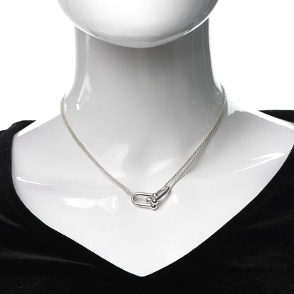 Tiffany Sterling Silver Double HardWear Link Pendant Necklace 2 of 5