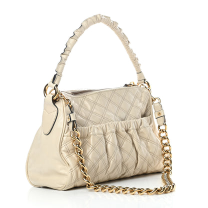 Marc Jacobs Calfskin Quilted Julianne Shoulder Bag Milk 4 of 14
