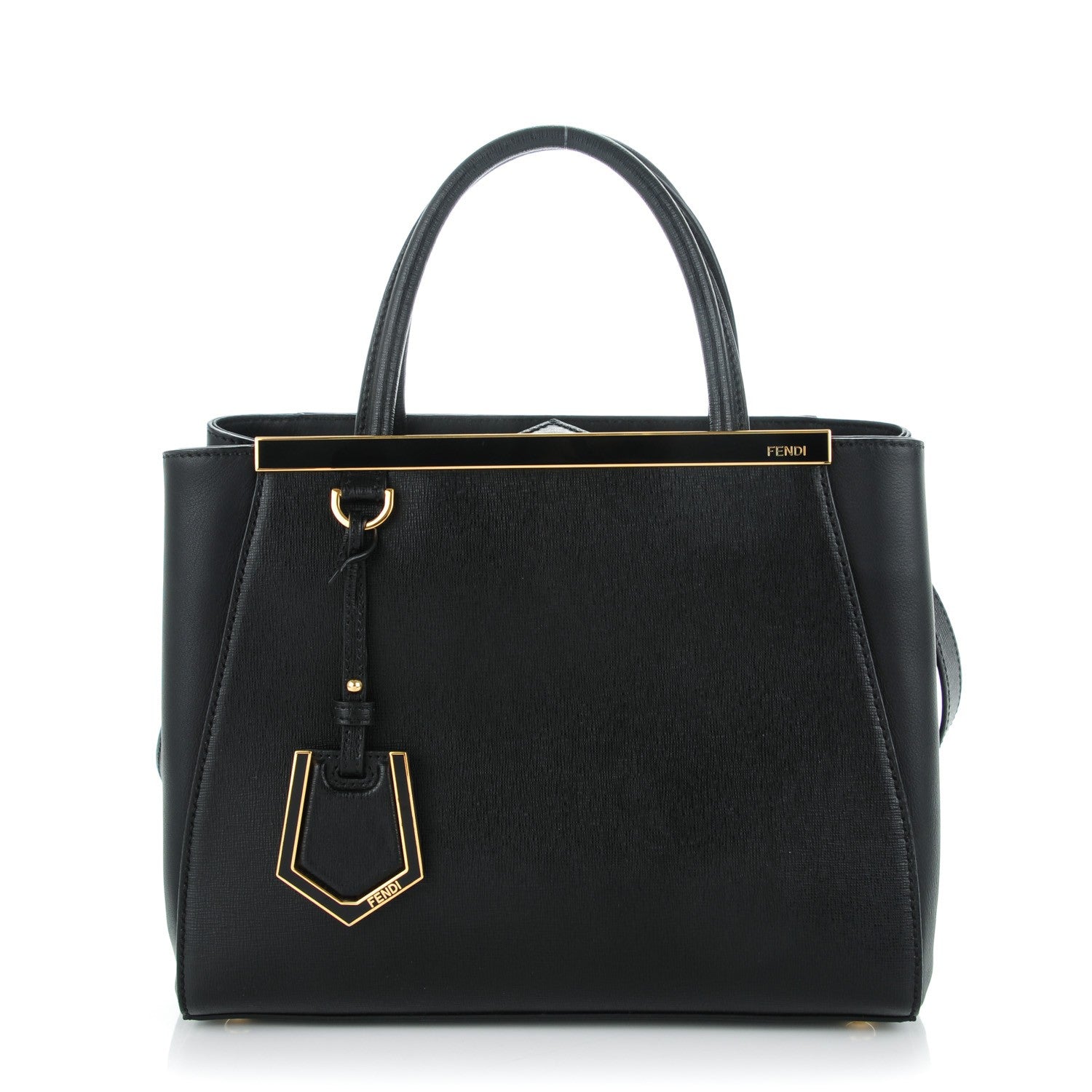 Fendi Vitello Elite Petite 2Jours Tote Black 1 of 7