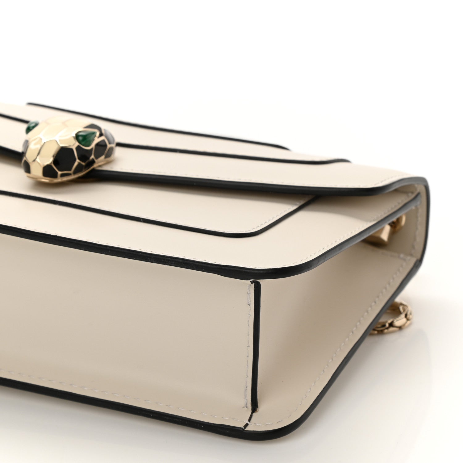 Bulgari Calfskin Serpenti Forever Crossbody Bag White Agate 8 of 8