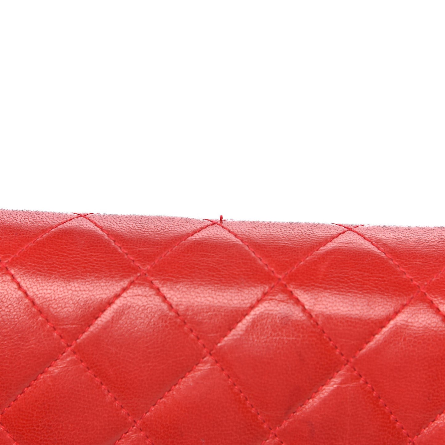 Lambskin Quilted CC Tassel Flap Red