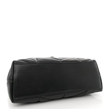 Saint Laurent Lambskin Quilted Small Loulou Puffer Monogram Chain Satchel Black 4 of 10