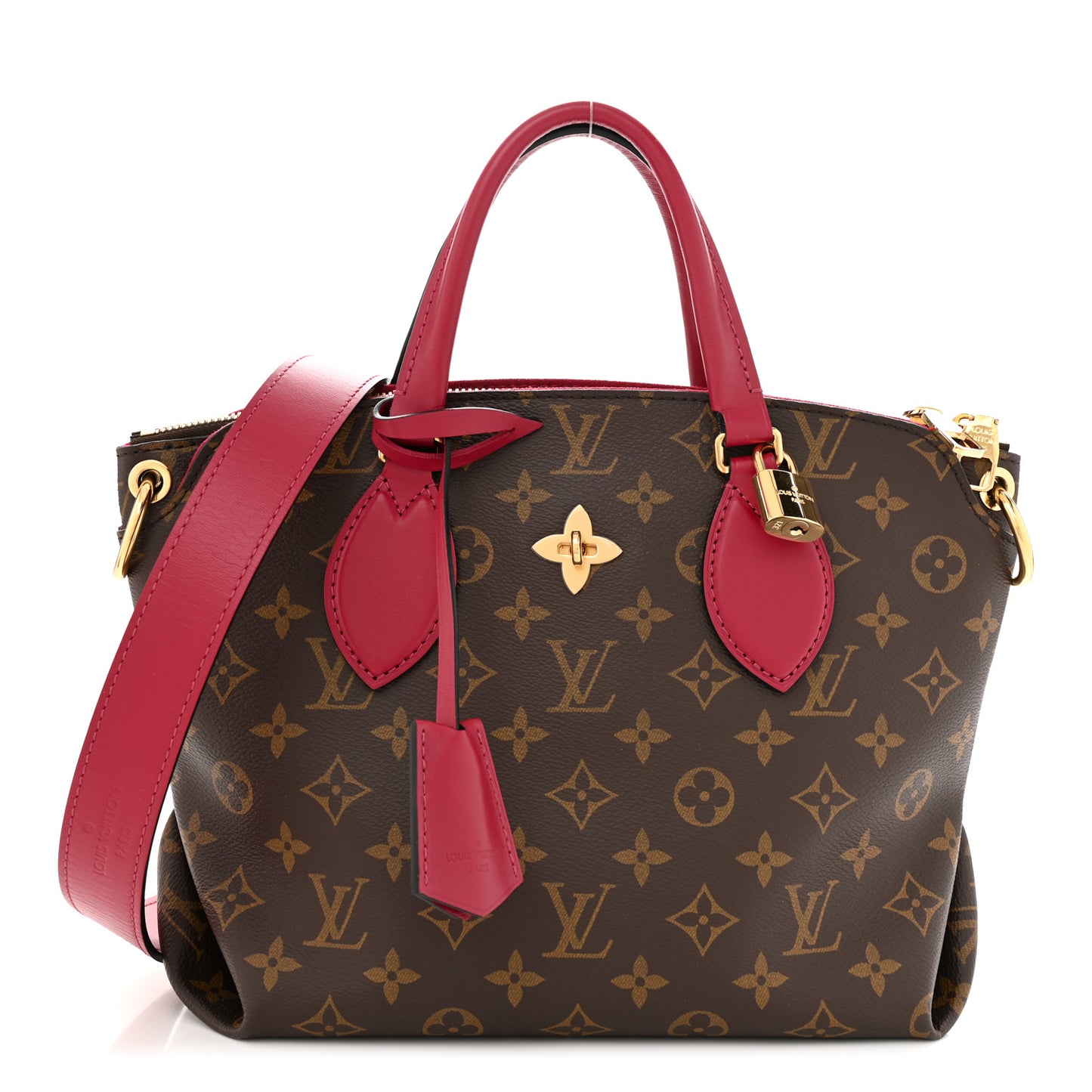 Monogram Flower Zipped Tote PM Lie De Vin