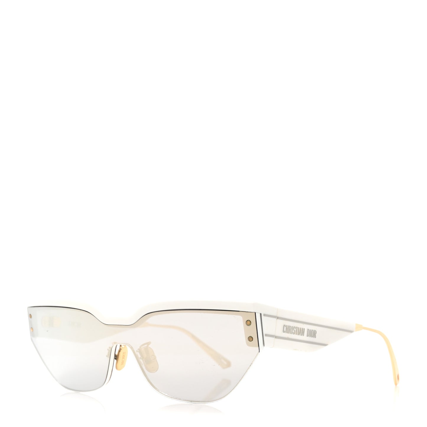 Acetate DiorClub M3U Cat Eye Mask Sunglasses White