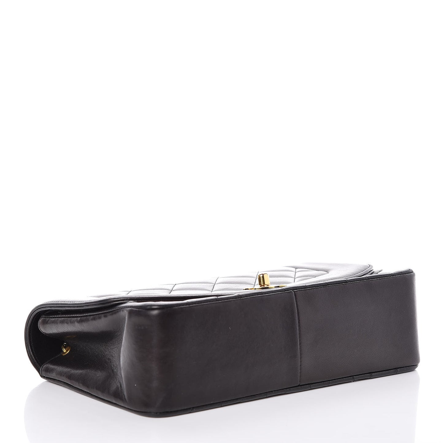 Lambskin Quilted Medium Single Flap Black