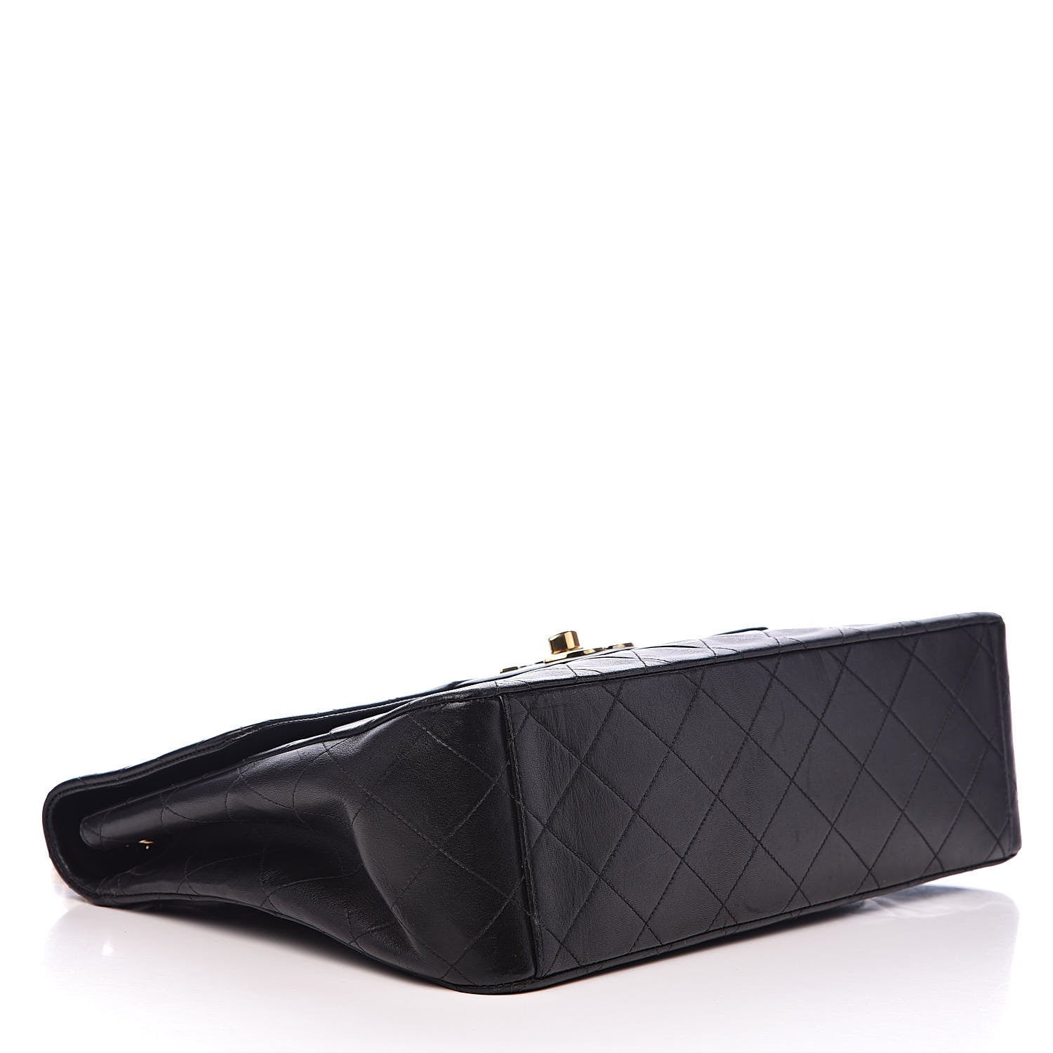 Chanel Lambskin Quilted XL Jumbo Single Flap Black 4 of 16