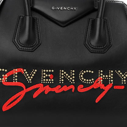 Givenchy Calfskin Signature Logo Small Antigona Black 7 of 10