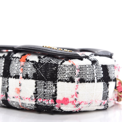 Chanel Tweed Lambskin Quilted Coco Midnight Camera Case White Black Multicolor 7 of 10