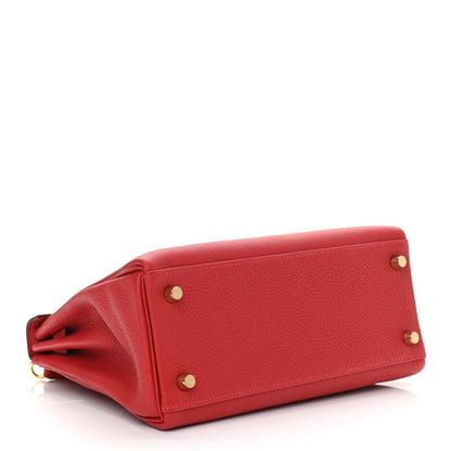 Hermes Togo Kelly Retourne 25 Rouge Casaque 4 of 11