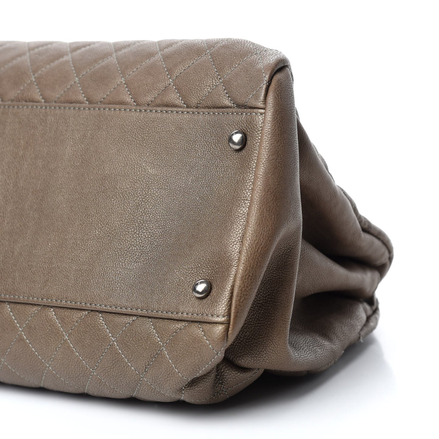 Calfskin Large Just Mademoiselle Bowling Bag Beige