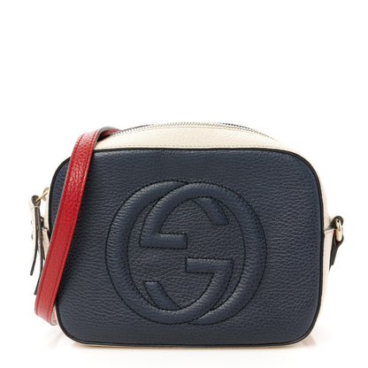 Gucci Dollar Calfskin Small Soho Disco Bag Blue Hibiscus Red Mystic White 1 of 11