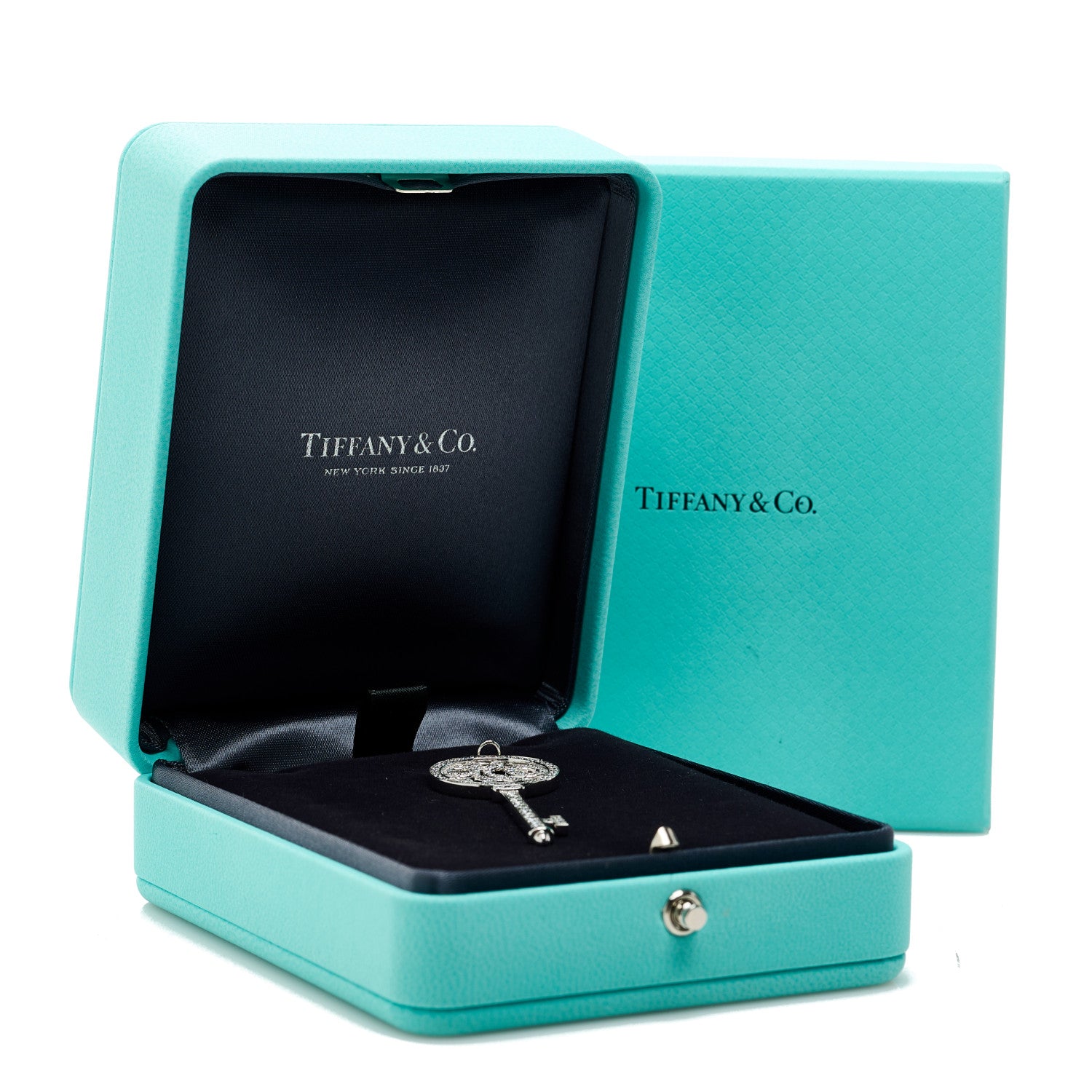 Tiffany Platinum Diamond Bubbles Key Pendant 5 of 5
