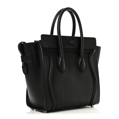 Celine Smooth Calfskin Micro Luggage Black 2 of 8