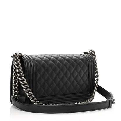 Chanel Calfskin Quilted Medium Boy Flap Black 3 of 11