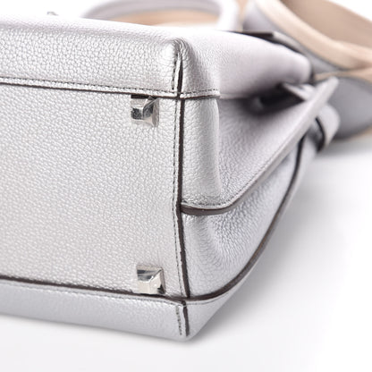 MCM Metallic Pebbled Calfskin Medium Milla Backpack Silver 11 of 11