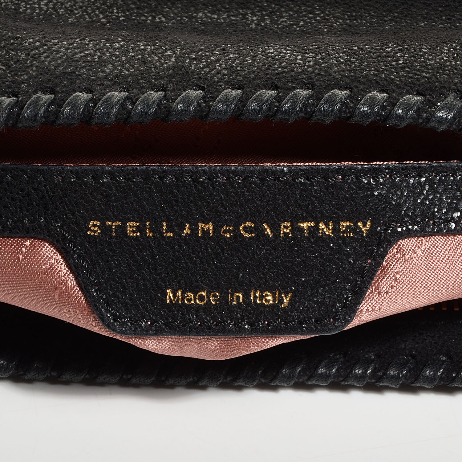 Stella McCartney Faux Leather Shaggy Deer Medium Falabella Crossbody Bag Black 5 of 6