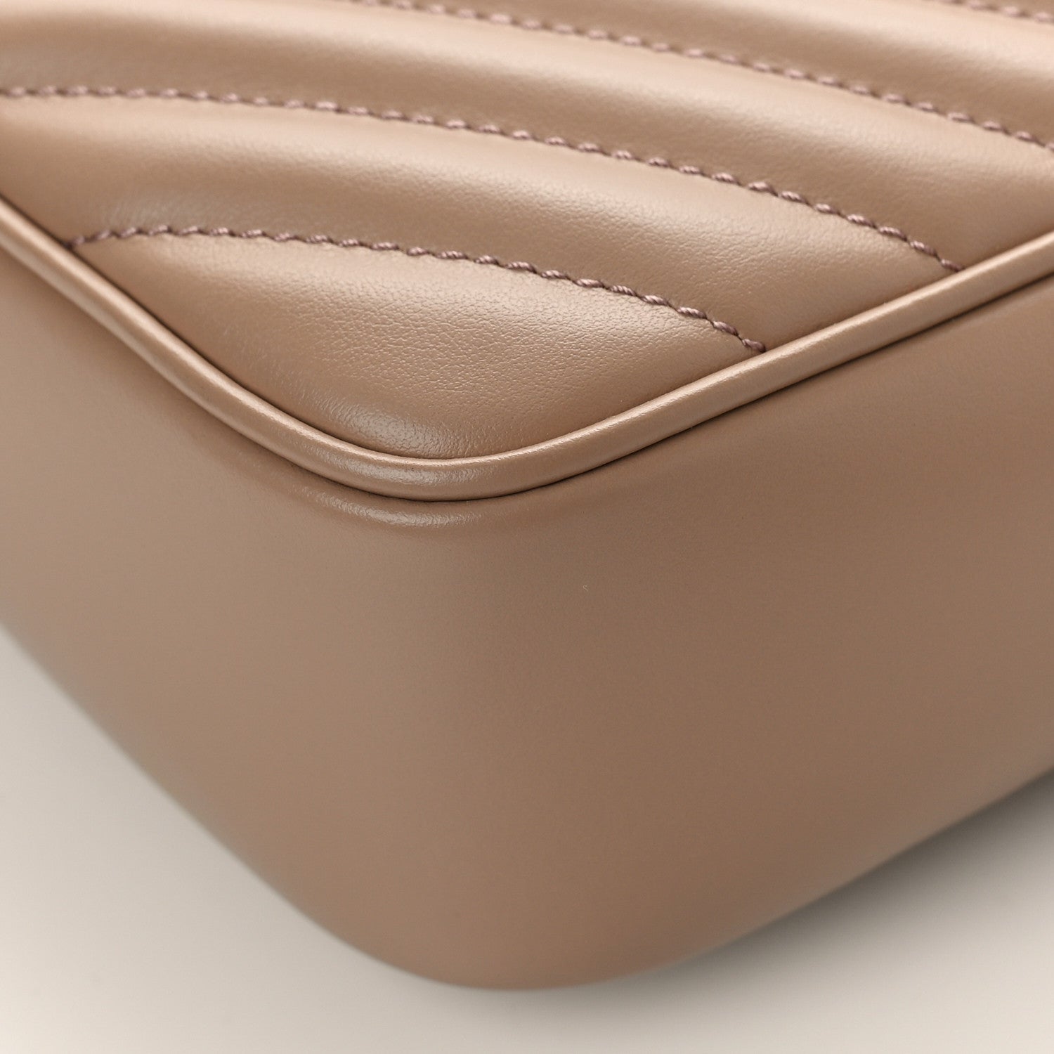 Saint Laurent Calfskin Matelasse Monogram Lou Camera Bag Taupe 8 of 8