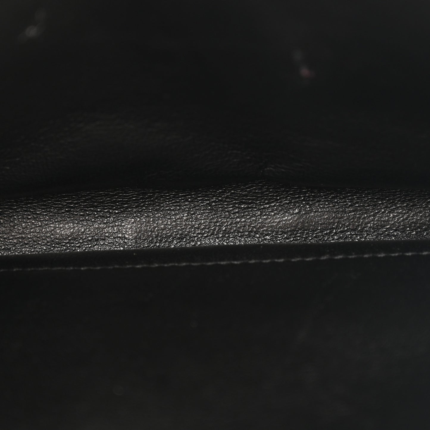 Grain De Poudre Matelasse Chevron Monogram Chain Wallet Dark Latte