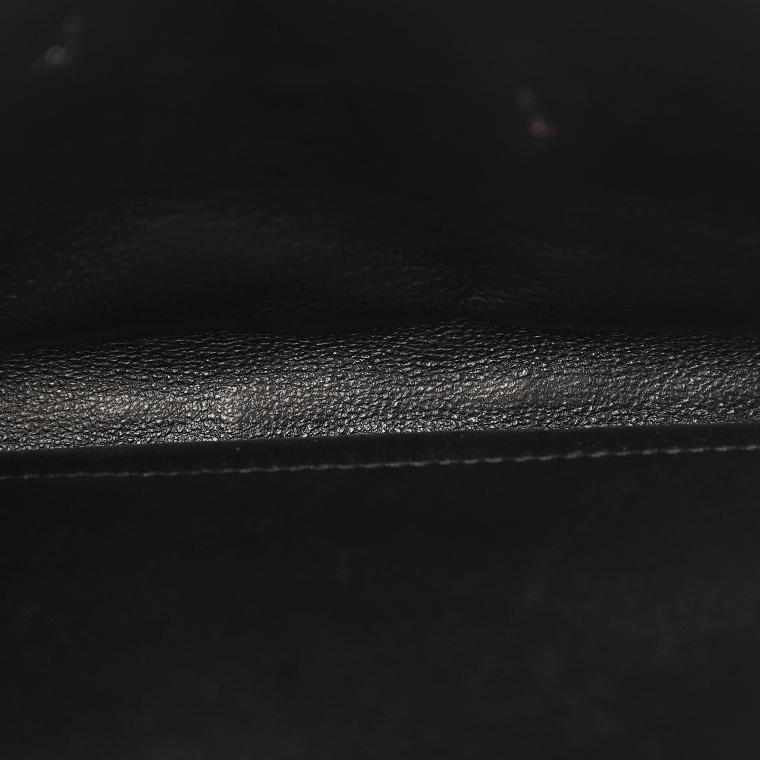 Saint Laurent Grain De Poudre Matelasse Chevron Monogram Chain Wallet Dark Latte 5 of 15