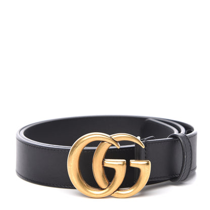 Gucci Calfskin Double G 30mm Belt 85 34 Black 1 of 6