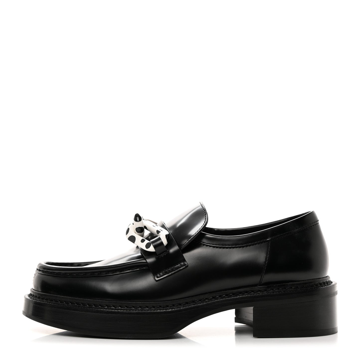 x Yayoi Kusama Academy Leather Loafers 39 Black