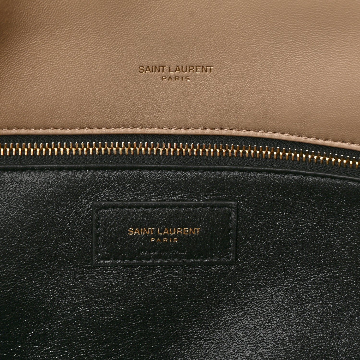 Saint Laurent Lambskin Quilted Sade Puffer Envelope Clutch Dark Beige 7 of 10