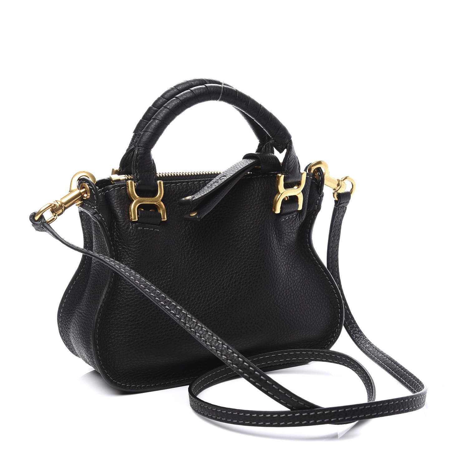 Chloe Calfskin Mini Marcie Satchel Black 2 of 8