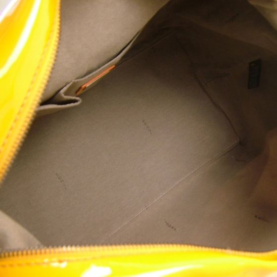 Fendi Patent B Bag Bowler Tote Yellow 6 of 12