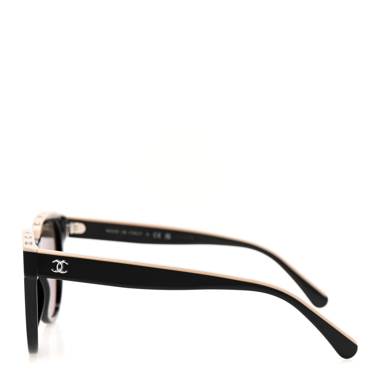 Chanel Acetate CC Butterfly Sunglasses 5414 Black Beige 3 of 9