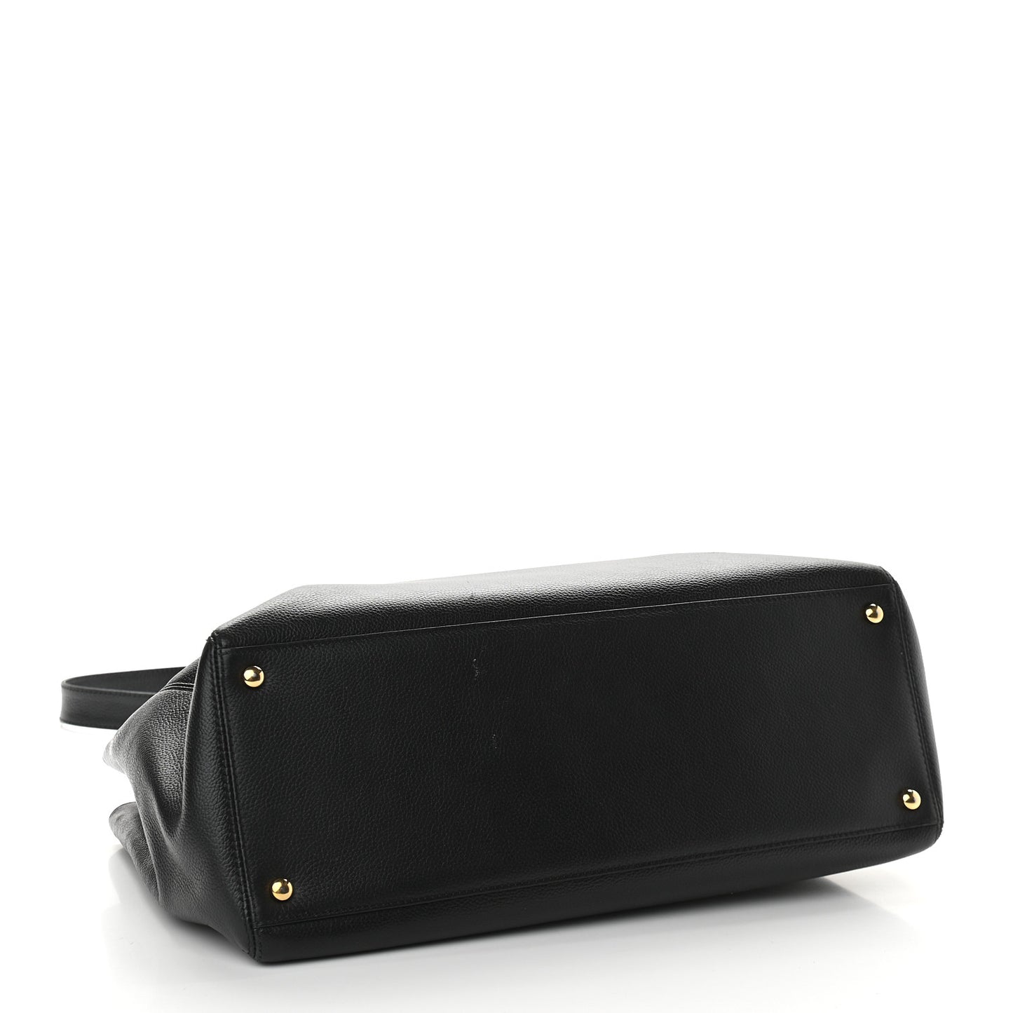 Calfskin Cerf Executive Shopper Tote Black