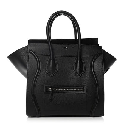 Celine Drummed Calfskin Mini Luggage Black 1 of 15